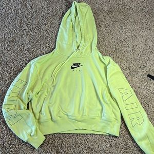 Nike Neon Green Crop hoodie Size Small